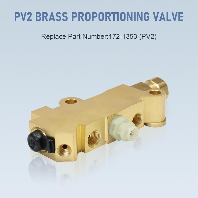LDMINDA PV2 Brass Combination Proportioning Valve for Disc/Drum Brakes - Replacement for GM, Chevy, Ford Classic Cars - Image 2