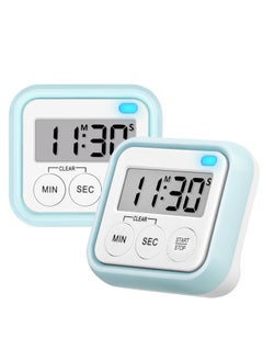P Plus Fire P Plus Fire 24 Hours Digital Kitchen Timer Upgraded 12 Hour Display Clock Big Digits Loud Alarm Magnetic Backing Stand Countup Count Down for Cooking Baking Classroom Blue Pack of 1  - Image 1