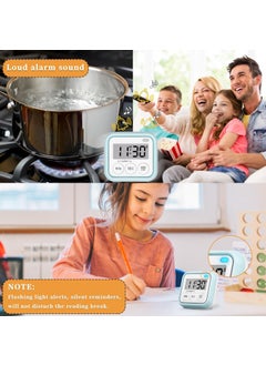 P Plus Fire P Plus Fire 24 Hours Digital Kitchen Timer Upgraded 12 Hour Display Clock Big Digits Loud Alarm Magnetic Backing Stand Countup Count Down for Cooking Baking Classroom Blue Pack of 1  - Image 5