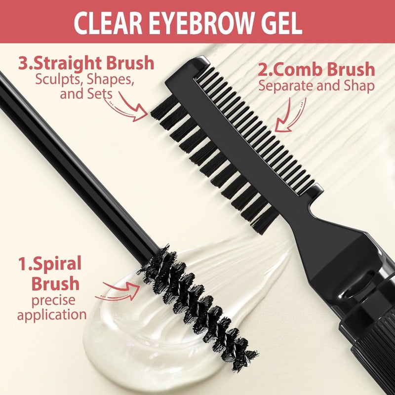 LAVONE Eyebrow Pencil Kit, with Microblading Eyebrow Pen, Eyebrow Gel, Eyeliner, Eyebrow Brush, Eyebrow Pencils for Women, Waterproof, Smudge Proof, Long Lasting Makeup Formula - Dark Brown - Image 4
