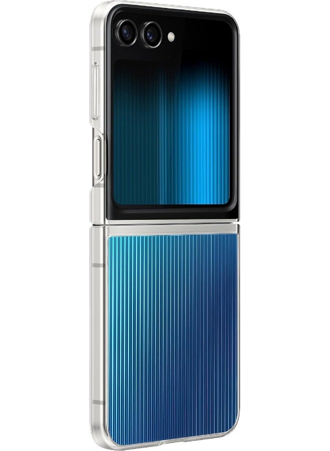 Renewed - Silicone Galaxy Z Flip5 Flipsuit Phone Case,Clear Protective Cover With Interchangeable Interactive Cards To Match Cover Screen Transparent - Image 3