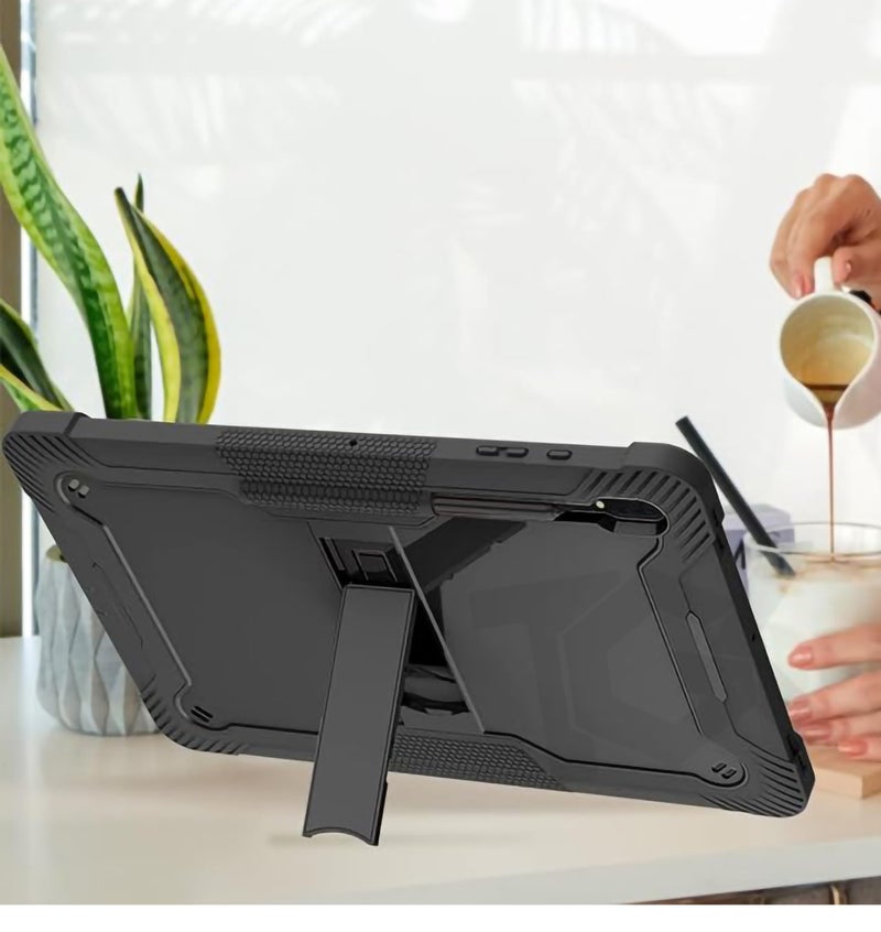 TGK Slim Heavy Duty Shockproof Protection Kickstand Hybrid Case Cover for Samsung Galaxy Tab S8 Ultra 14.6 inch Black - Image 4