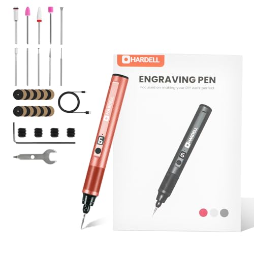 HARDELL Engraving Pen 6 Speed Rechargeable Engraver Pen for Artists DIYers Electric Engraving Tool with 41 Accessories Engrave 60 Surfaces Engraving Pen for Metal Wood Glass and Plastic - Image 1
