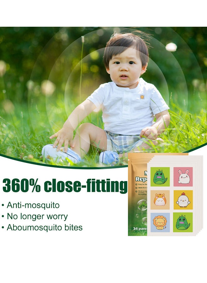 EELHOE 36 Patches Mosquito Repellent Patchs, Children's Anti-Mosquito Patch Summer Outdoor Travel Camping Anti-mosquito Baby Children's Cartoon Repellent Mosquito Patch - Image 5
