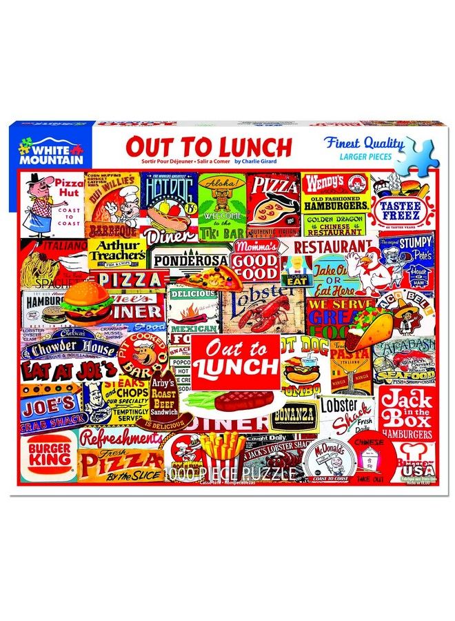 WHITE MOUNTAIN Puzzles Out To Lunch 1000 Pieces Jigsaw Puzzle - Image 3