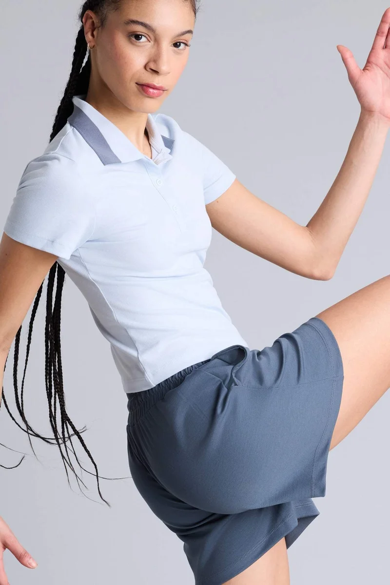 Defacto  Slim Fit Sports Pique Short Sleeve Polo T-Shirt for Women | Best Price UAE
