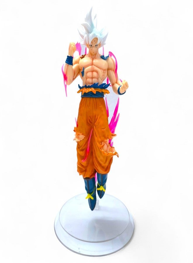 Mayatra's Dragon Ball Super Goku Ultra Instinct Action Figure, PVC Collectible Statue with Display Stand - Image 1