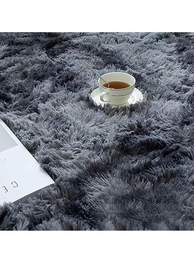 Soft Touch Area Bedroom Anti Skid Yoga Carpet Fluffy Motley Tie-dye Carpets Plush Carpets For Living Room Home Decor - Image 4