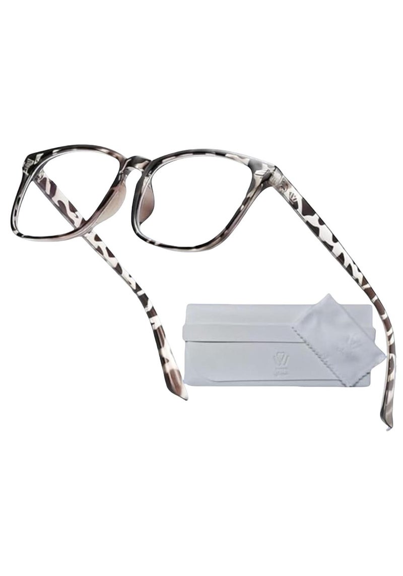 شوداي نظارة حجب الضوء الازرق ، نظارات للقراءة على الكمبيوتر/الالعاب/التلفزيون/الموبايل للنساء والرجال (نمر مرقط) - Image 1