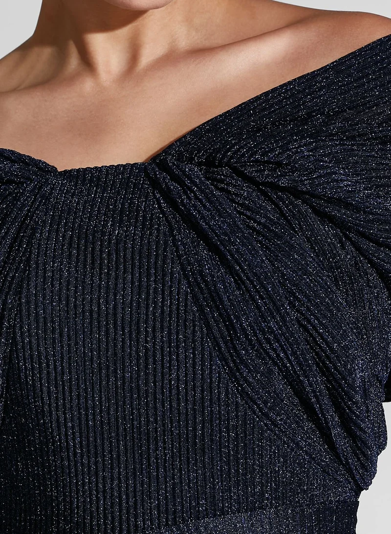 Namshi x Lama Off Shoulder Shimmer Dress