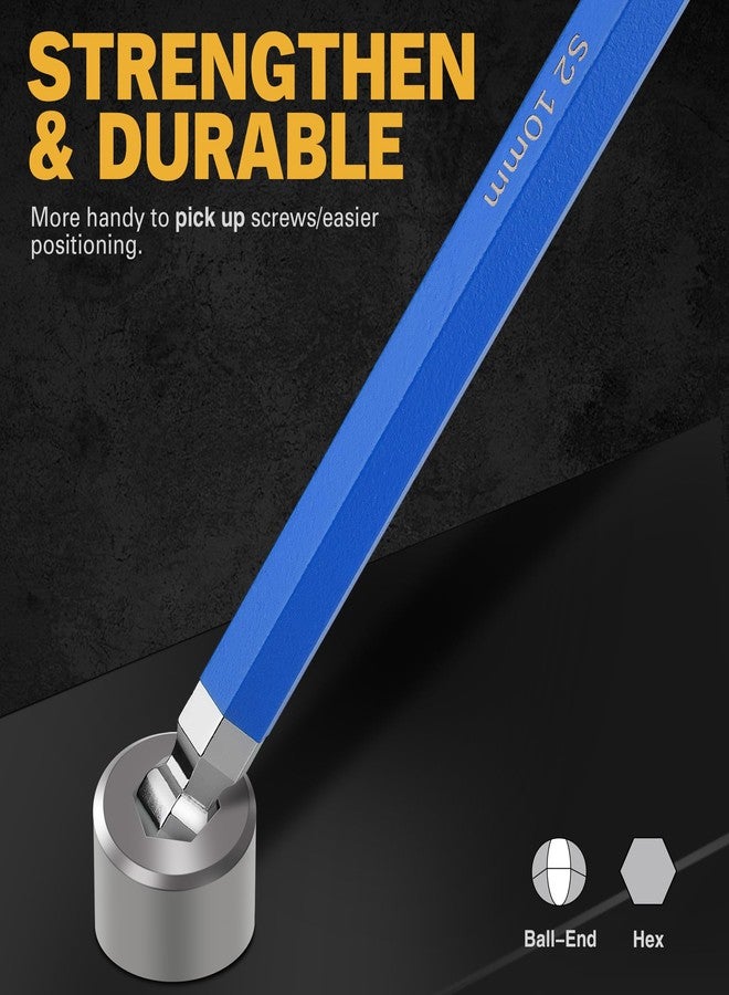 ELEAD مجموعة مفاتيح ألين سداسية كبيرة الحجم من إيلياد | 13 قطعة مترية 2-19 مم | رأس كروي طويل متين من الفولاذ S2 | للسيارات | الميكانيكا | الأثاث | أدوات احترافية - Image 3