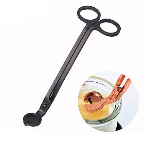 AimtoHome Candle Wick Trimmer Candle Wick Clipper Wick Cutter Scissor, Black - Image 1