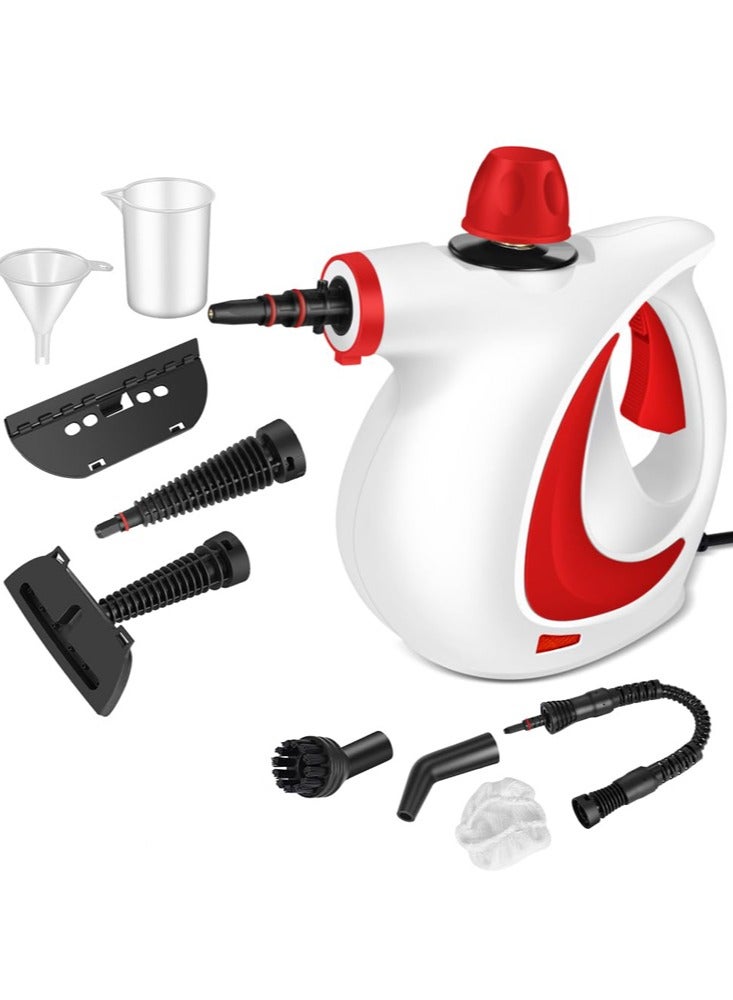 Handheld Pressurized Steam Cleaner with 11 pcs Accessories, Portable Steamer for Cleaning, Steam Cleaner for Home Use, Steamer for Cleaning Car, Furniture, Floor, Upholstery, Grout and Tile  - Image 1