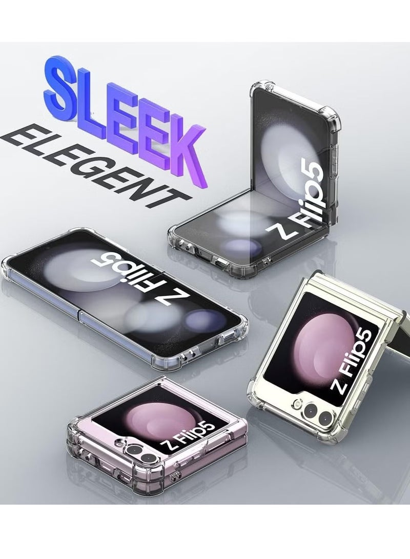 ELTRAZONE Samsung Galaxy Z Flip 6 MagSafe Case – Transparent Shockproof Protection, Yellowing Resistant, Magnetic Phone Case, Compatible with MagSafe for Galaxy Z Flip 6 5G – Yellow, Stylish and Durable Design - Image 3