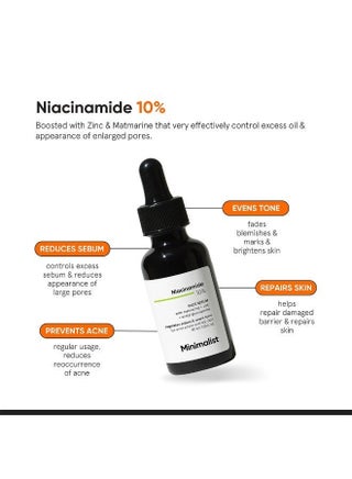 10% Niacinamide Face Serum with Zinc for Acne Marks, Blemishes, Pore Minimizing & Oil Control | Skin Clarifying Anti Acne Serum for Oily & Acne Prone Skin| Non-Sticky Matte Finish |30 ml - view 4