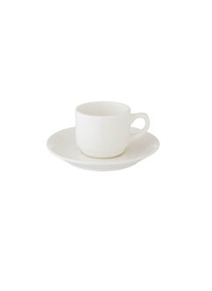 Elegant A set of Turkish coffee cups, 6 cups and 6 saucers, made of bright white porcelain  - Image 3