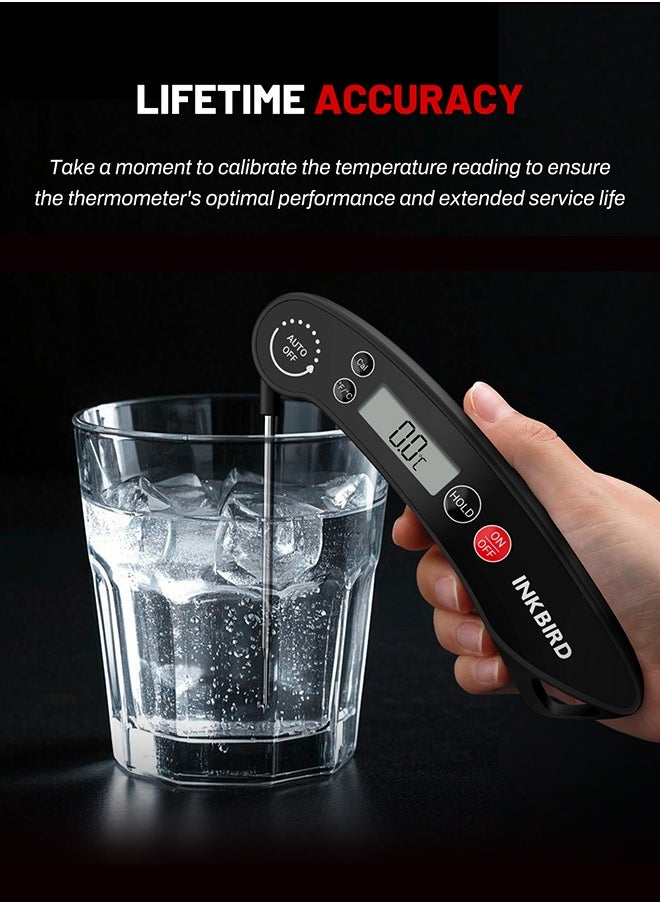 INKBIRD - INKBIRD Food Thermometer IHT-31E, Handy Instant Read Meat Thermometer with Low Power LCD, Calibration, Auto OFF for Cooking, BBQ, Baking, Grilling, Beverage - Image 1