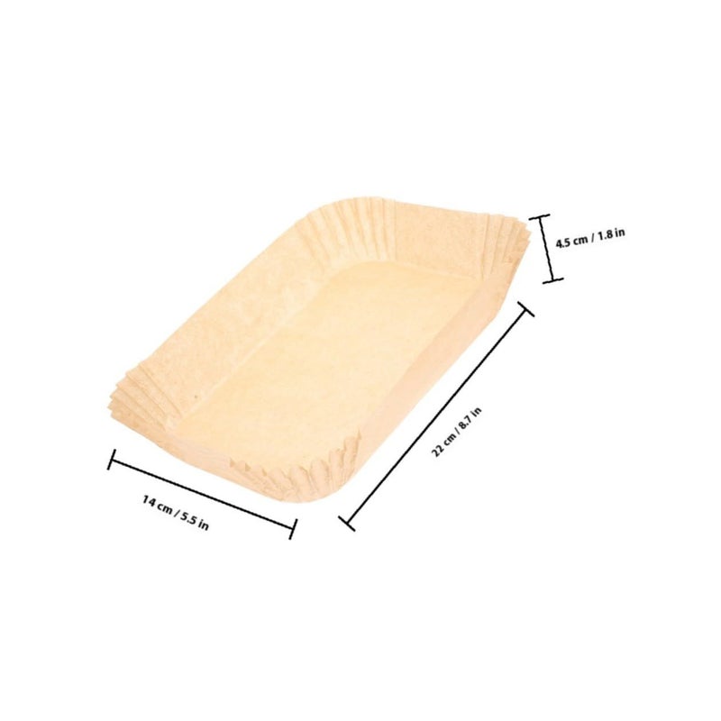 60 Pcs Unbleached Non Stick Air Fryer Paper Liners Rectangular 22x14cm Oil Absorbing Heat Resistant Mats For Cooking And Baking - Image 3