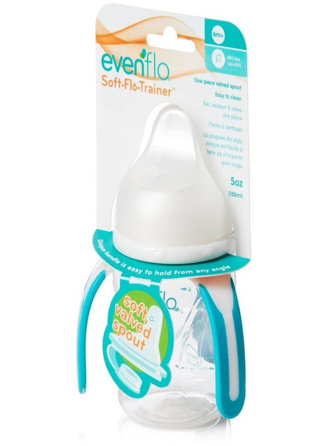 Evenflo Feeding Soft-flo Trainer Sippy Cup with Handle for Growing Baby and Toddler - Clear, 5 Ounce (Pack of 1) - Image 2