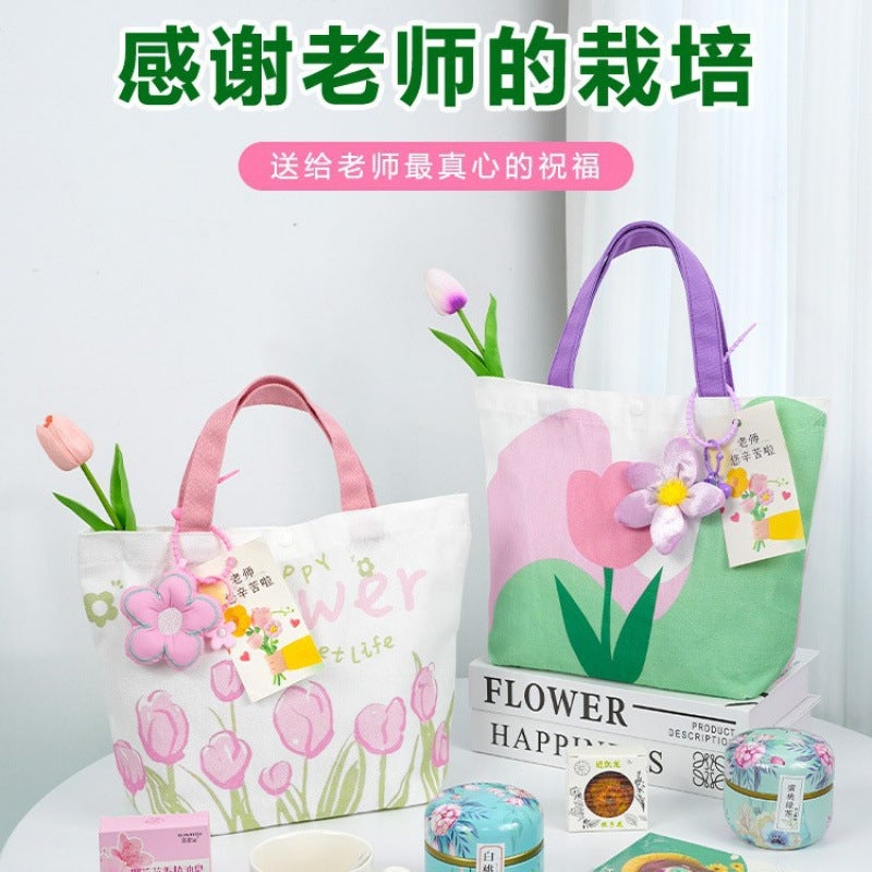 Teacher'S Day Gift Gift Hand-Held Gift Bag Packaging New Canvas Tote Bag High Sense Practical - Image 2