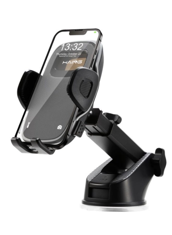 Haing 4 IN 1 Car Phone Holder Multi-Function Phone Stand for Dashboard / Windshield / Vent - Image 3