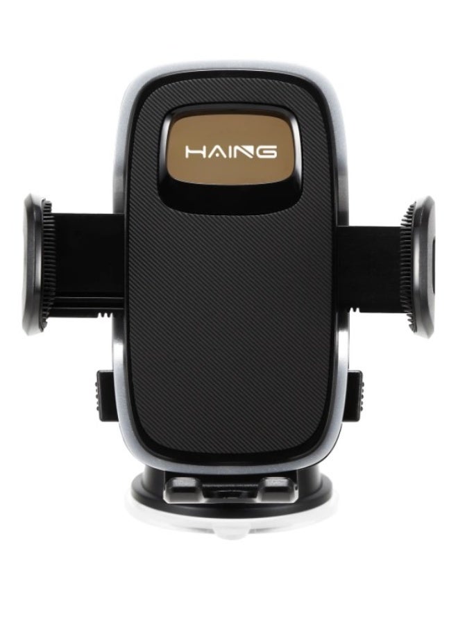 Haing 4 IN 1 Car Phone Holder Multi-Function Phone Stand for Dashboard / Windshield / Vent - Image 2