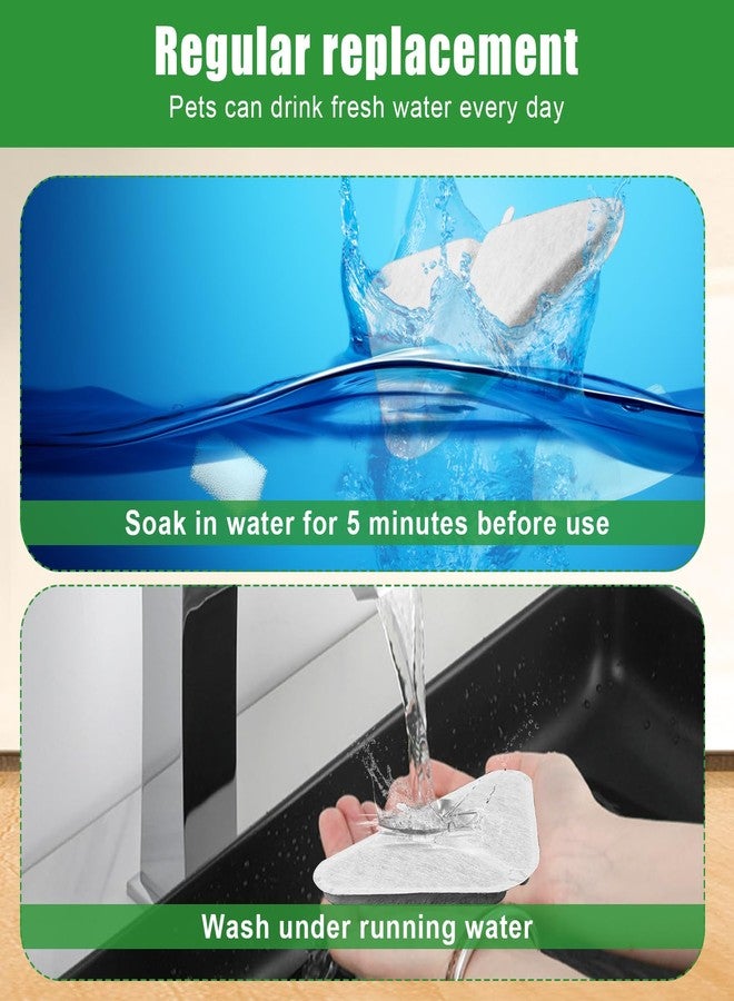 XIHIRCD 6 Packs Pet Water Fountain Filters for Kastty 230oz Water Fountain, Triangular Dog Fountain Filter Replacement Foam for 5 Layers Filtration System, Including Filter, Sponges, Mesh Bags - Image 5