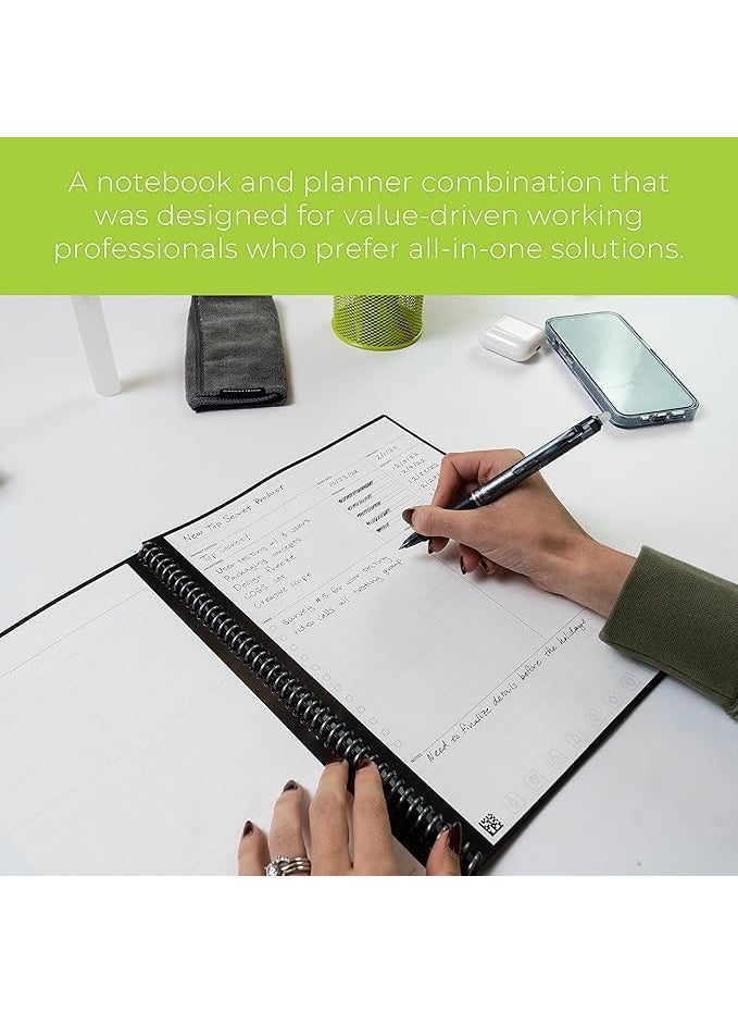 Rocketbook Rocketbook Smart Reusable Notebook Fusion Plus Executive Size Spiral Notebook  Planner Neptune Teal 6 x 88  - Image 5