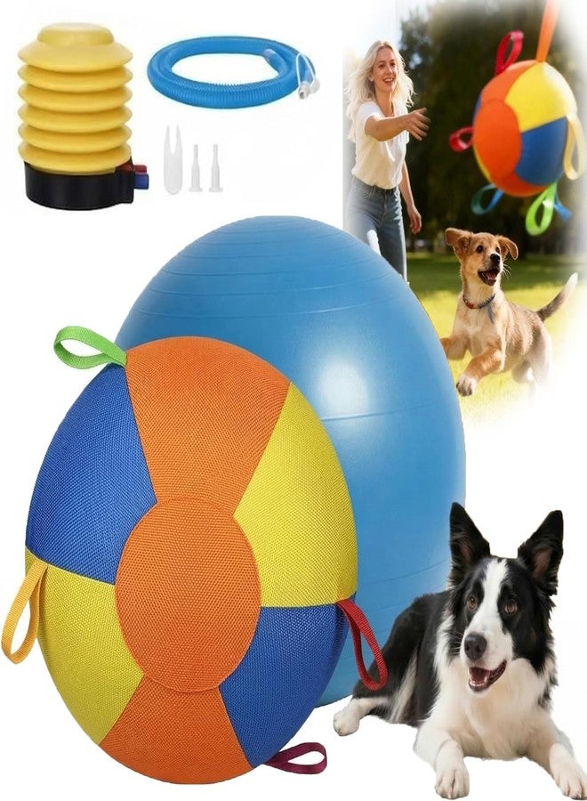 Ruckus Herding Ball, Herding Ball for Dogs, Dog Traing Balls with Straps for Australian Shepherd, Border Collie, Cattle Dog, Large Breed Outdoor Play (10IN) - Image 1