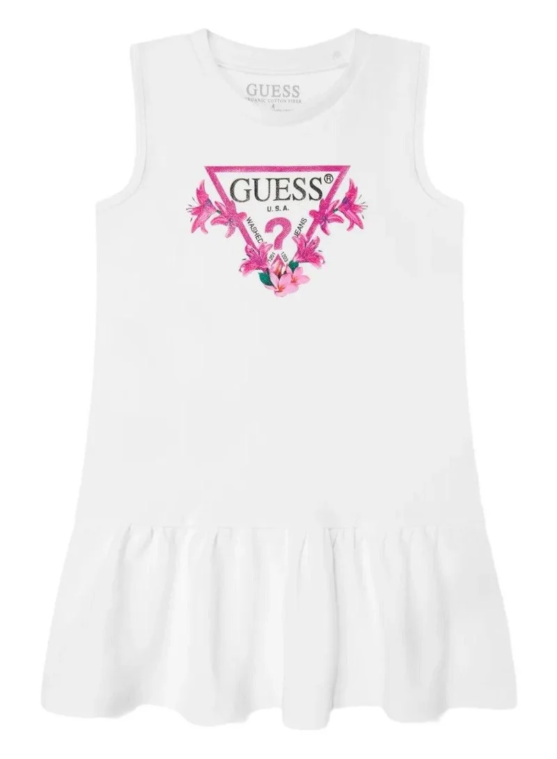 جس فستان بلا أكمام بحافة مكشكشة