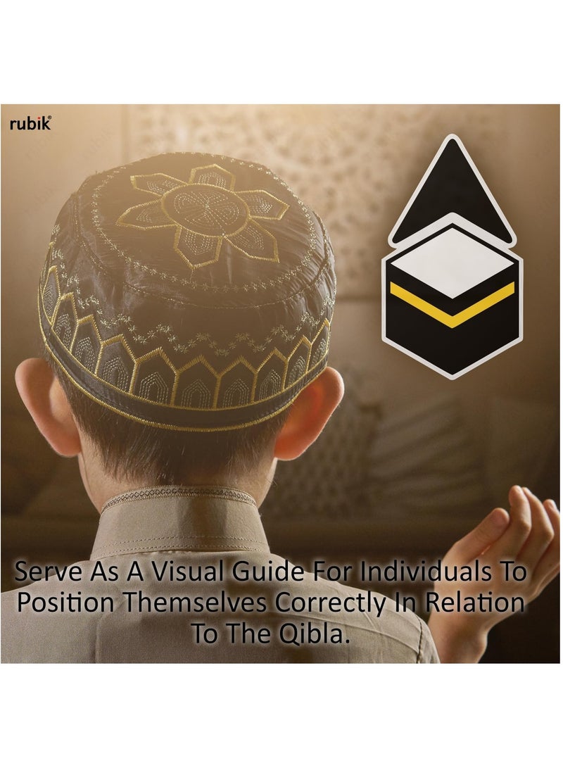 Rubik Qibla Direction Sign for Praying, 9pcs Self Adhesive Vinyl Decal Sticker for Muslim Kaaba (Size, 20x11.5cm) - Image 2