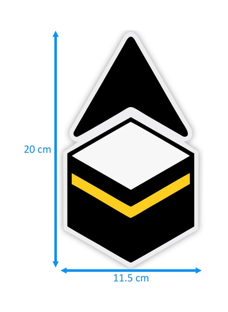 Rubik Qibla Direction Sign for Praying, 9pcs Self Adhesive Vinyl Decal Sticker for Muslim Kaaba (Size, 20x11.5cm) - Image 3