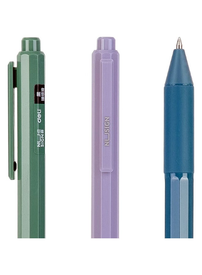 Nusign Retractable Gel Pen Black (12-Pack), German Creative Design, Imported Ink, Precision Tip, Protective Sleeve, Signature Pen, Office Pen, Ns559 - Image 2