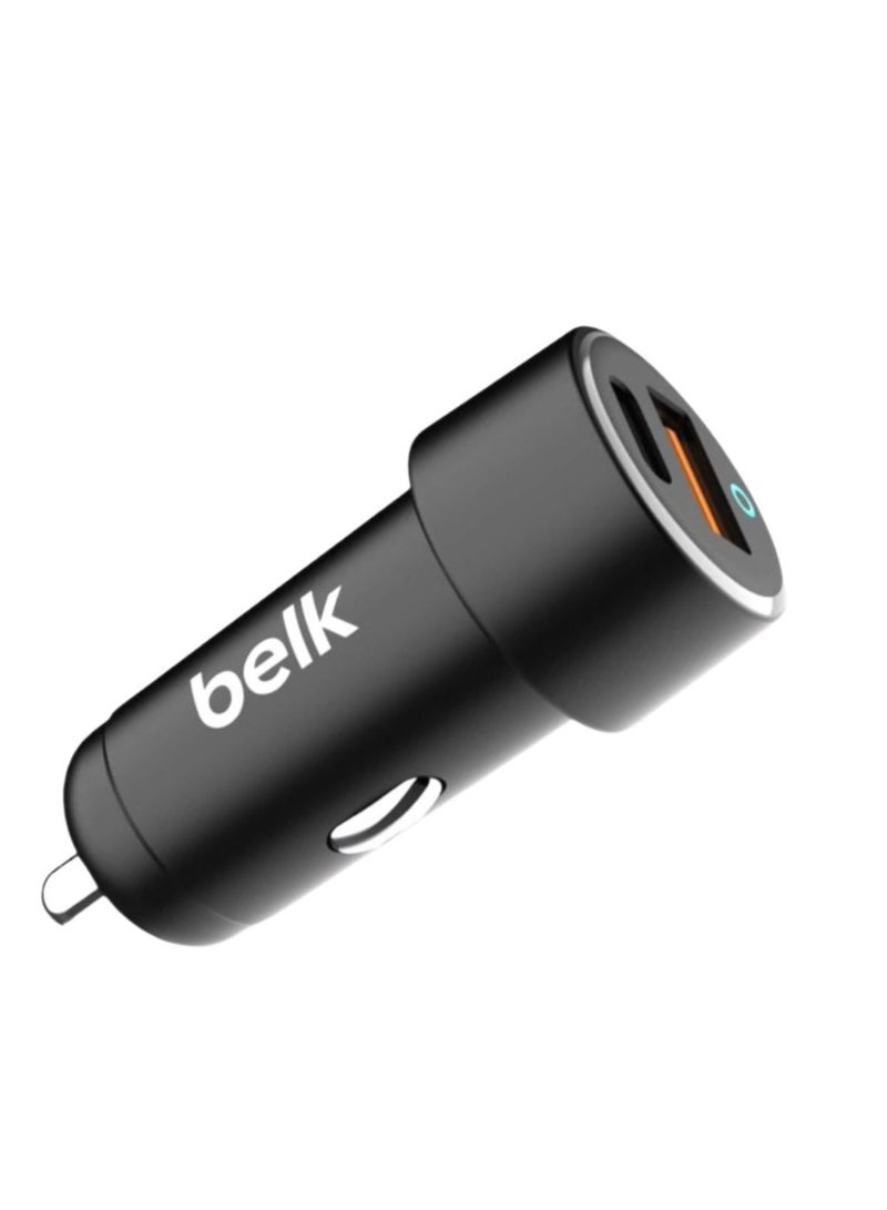 بيلك شاحن سيارة ثنائي المنفذ بقوة 53 وات، منفذ USB بقوة 18 وات، منفذ PD بقوة 35 وات - Image 1