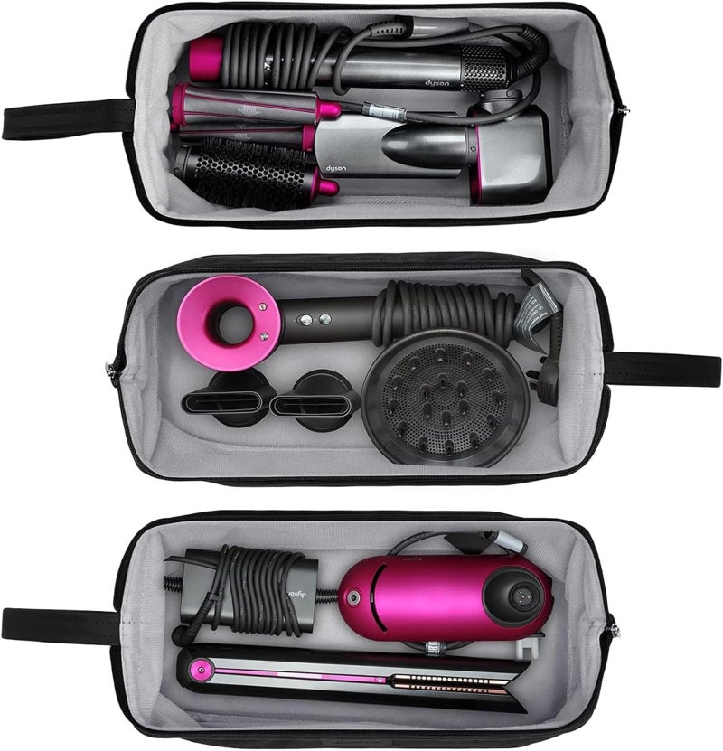 BUBM Travel Case Compatible with Dyson Airwrap Styler/Shark Flexstyle, Portable Carrying Case for Dyson Supersonic Hair Dryer, Shockproof Protection Organizer Bag Travel Storage Bag, Black - Image 3