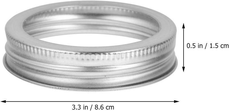 24pcs Wide Mouth Mason Jar Bands Split-type Tinplate Replacement Lid Rings for Canning Storage and Preserving - Image 2