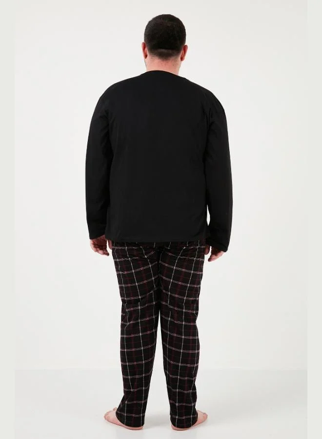 Buratti  Buratti Cotton Regular Fit Plus Size Pajama Set Men's Pajama Set 6572001B for Men | Best Price UAE