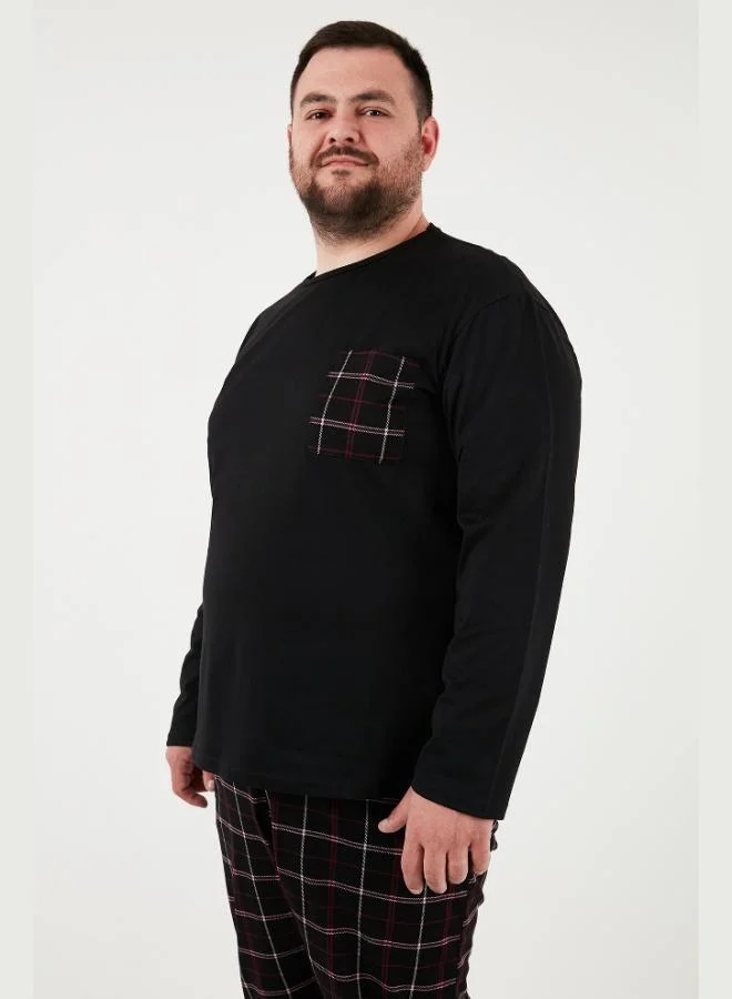 Buratti  Buratti Cotton Regular Fit Plus Size Pajama Set Men's Pajama Set 6572001B for Men | Best Price UAE