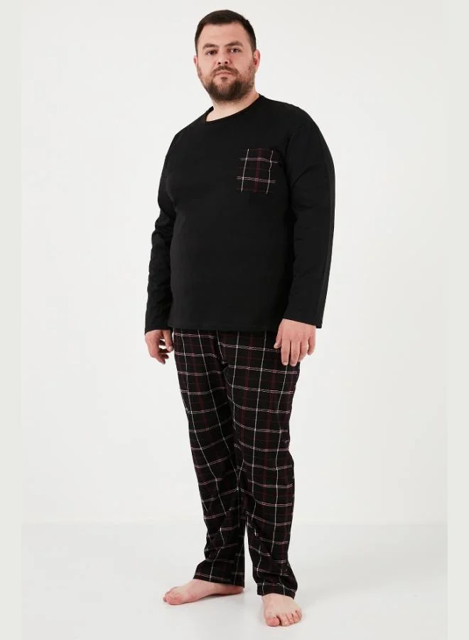 Buratti  Buratti Cotton Regular Fit Plus Size Pajama Set Men's Pajama Set 6572001B for Men | Best Price UAE