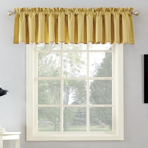Sun Zero Barrow Energy Efficient Rod Pocket Curtain Single Valance - Image 1