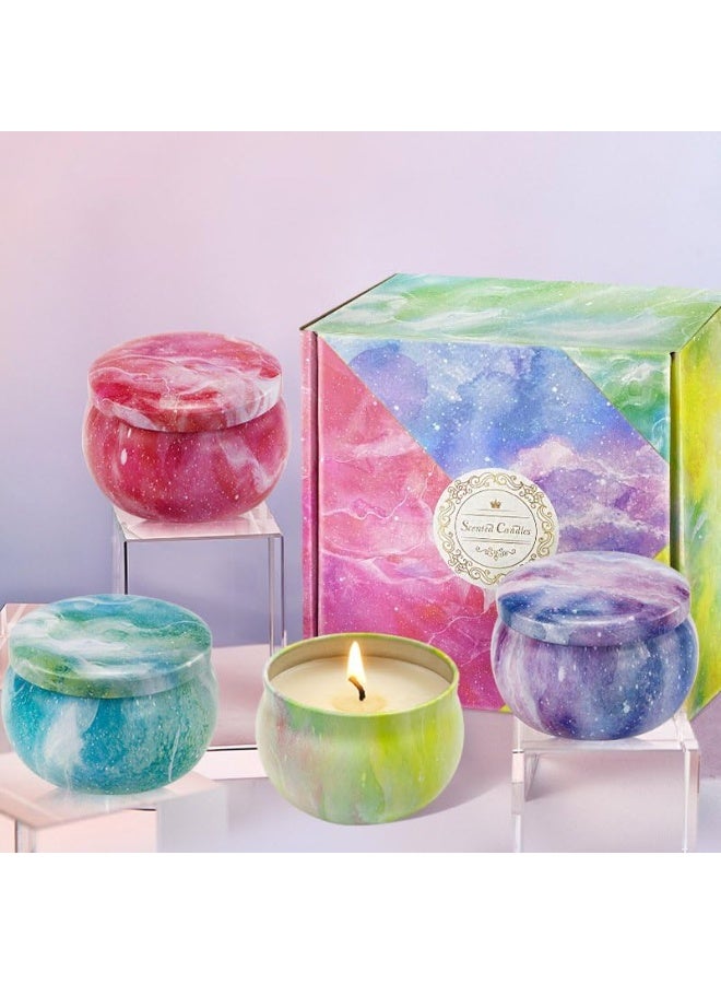 ChicAbode 4 Pcs Aromatherapy Candle, Scented Candles Gift Set, Soy Wax Aromathrapy Candles for Stress Relief, for Home Scented, Birthday, Christmas, Thanksgiving, Mother's Day, Phantom Color Style - Image 3