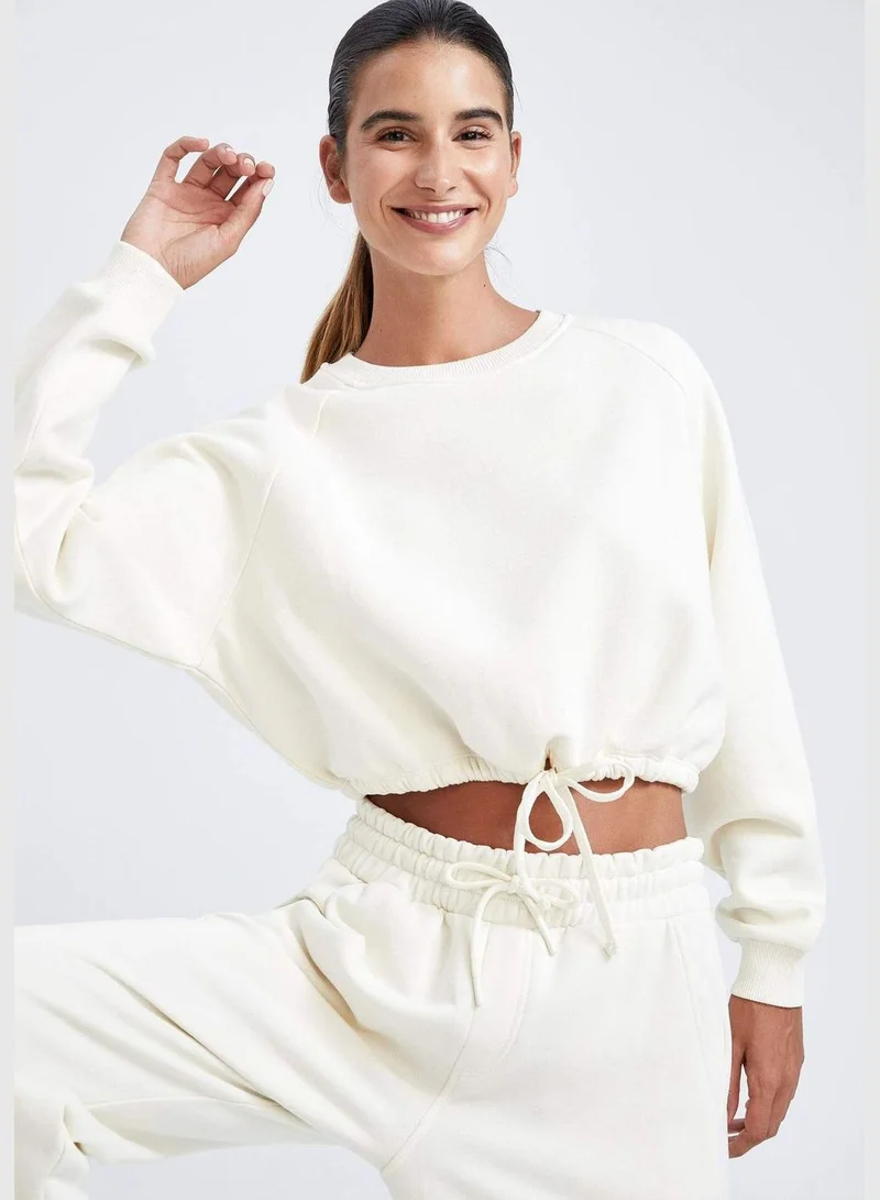 DeFacto Woman Crew Neck Knitted Sweatshirt