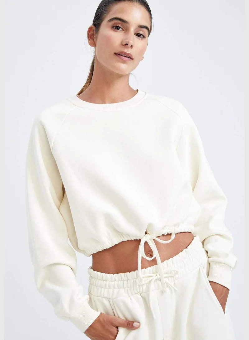 DeFacto Woman Crew Neck Knitted Sweatshirt