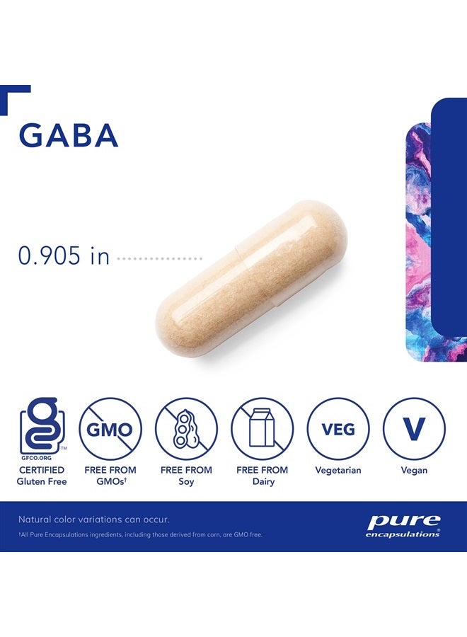 Pure Encapsulations غابا - مكمل لدعم الاسترخاء واعتدال التوتر العرضي - مع أحماض أمينية غابا الممتازة - 120 كبسولة - Image 3