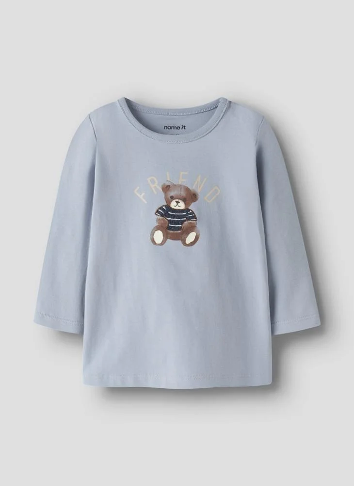 Name It Blue Fog Kids Graphic Crew Neck T-Shirt for Men | Best Price UAE