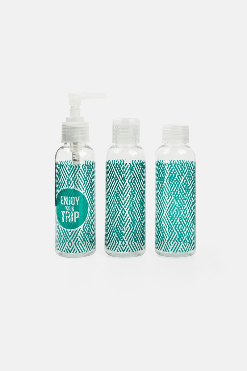 YOTO 3 Pcs Bottle Travel Kit, Green  - Image 1