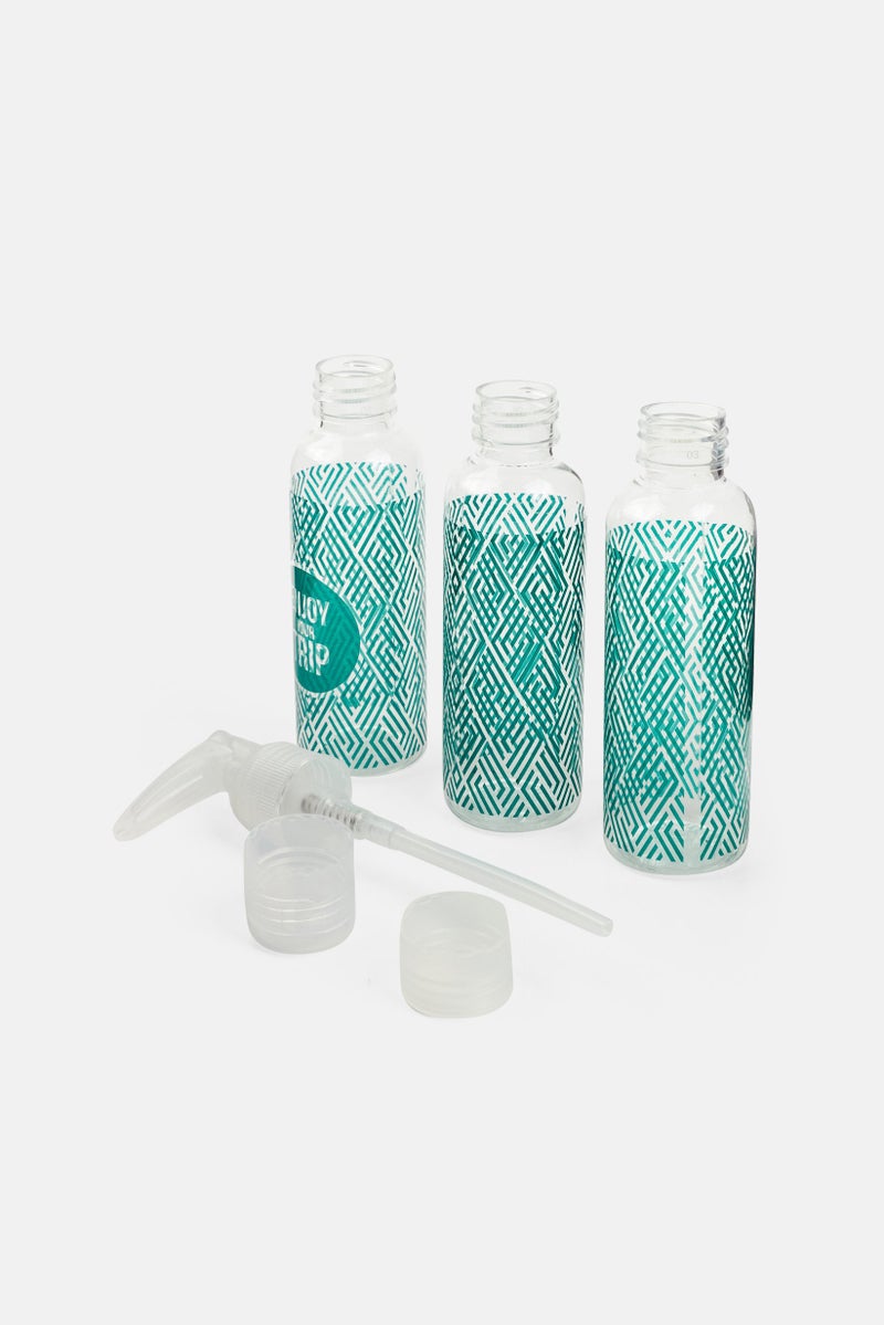 YOTO 3 Pcs Bottle Travel Kit, Green  - Image 2