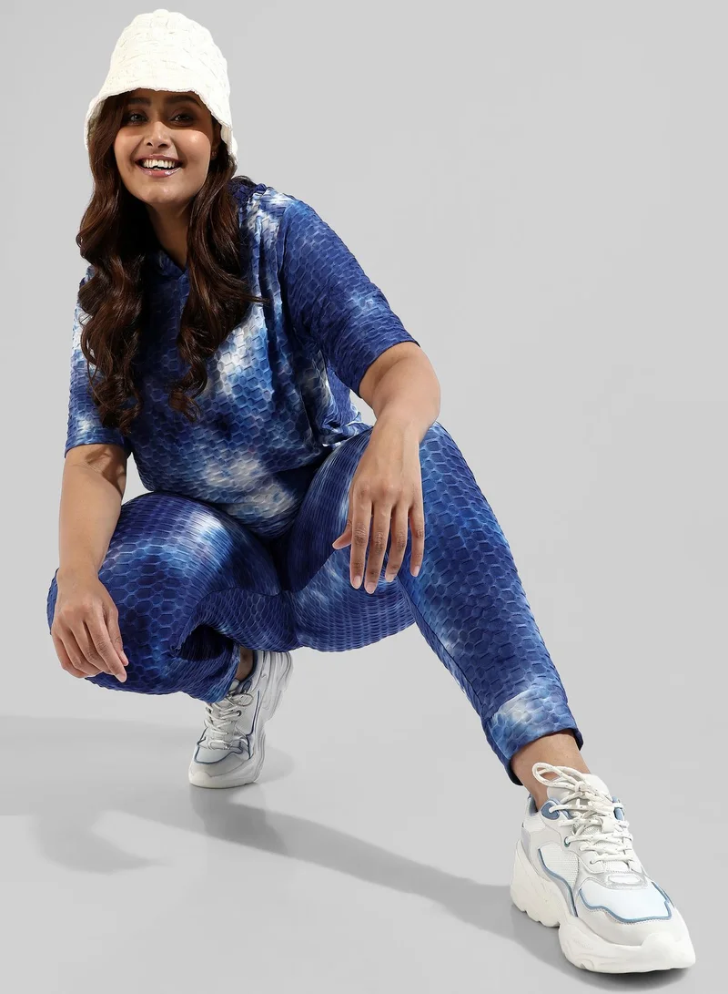 Women Tye-Dye Stylish Hooded Co-Ords Set