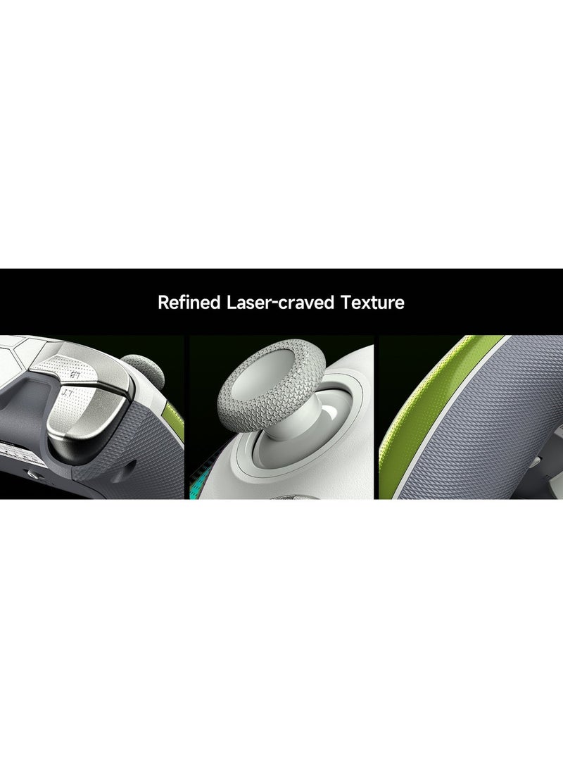 EasySMX وحدة تحكم الألعاب اللاسلكية EasySMX D10 مع قاعدة شحن ذكية للكمبيوتر/ستيم/آيفون/أندرويد/سويتش مع عصي TMR، زناد مزدوج الوضع، مفاتيح ميكانيكية 1000Hz، أضواء RGB، بطارية 1000mAh - Image 5