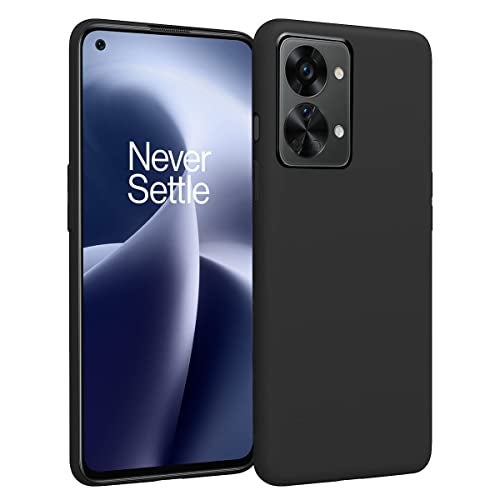 LIRAMARK Liquid Silicone Soft Back Cover Case for OnePlus Nord 2T 5G / 1+Nord 2T 5G (Black) - Image 1